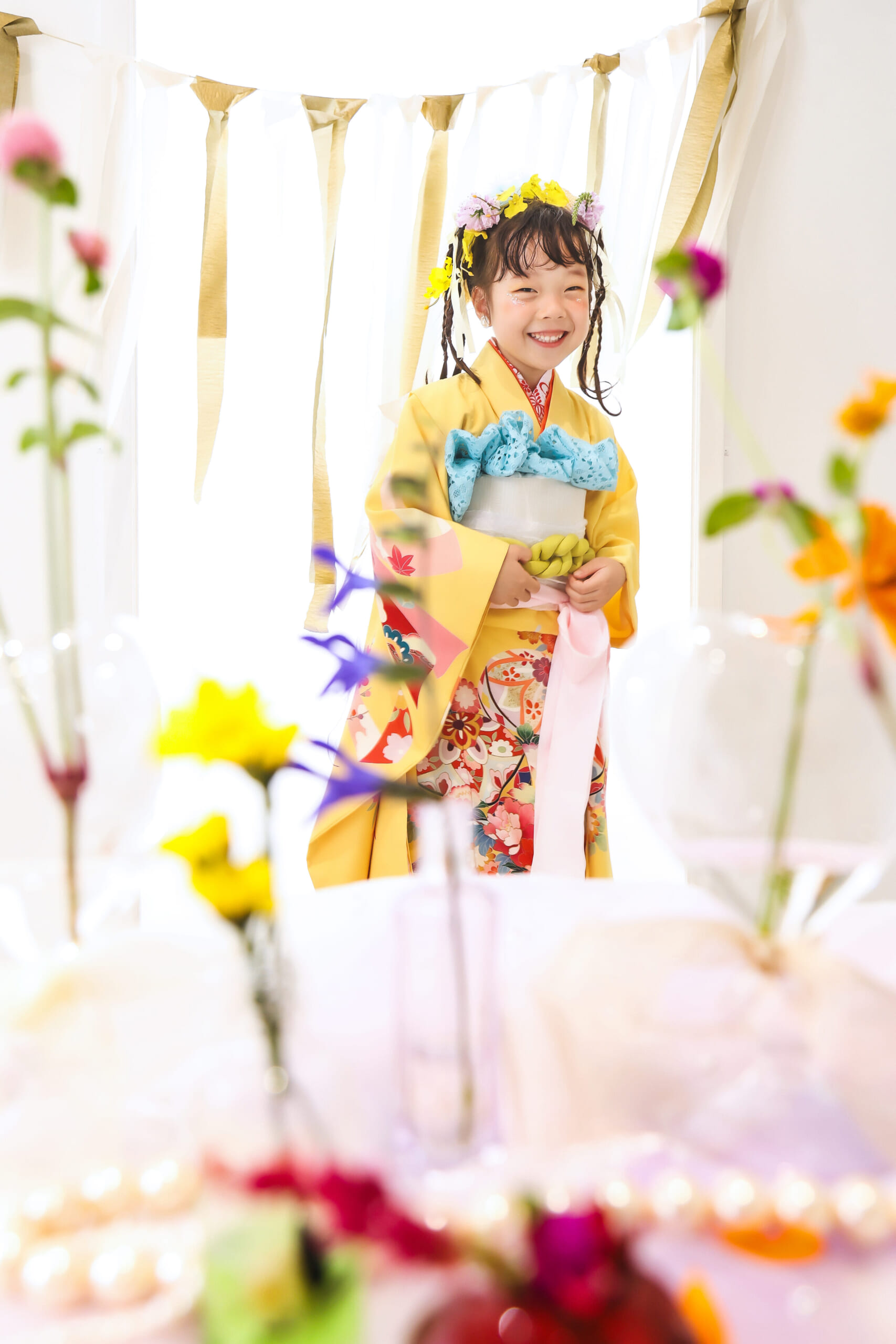 七五三モデル撮影、オリジナル衣装