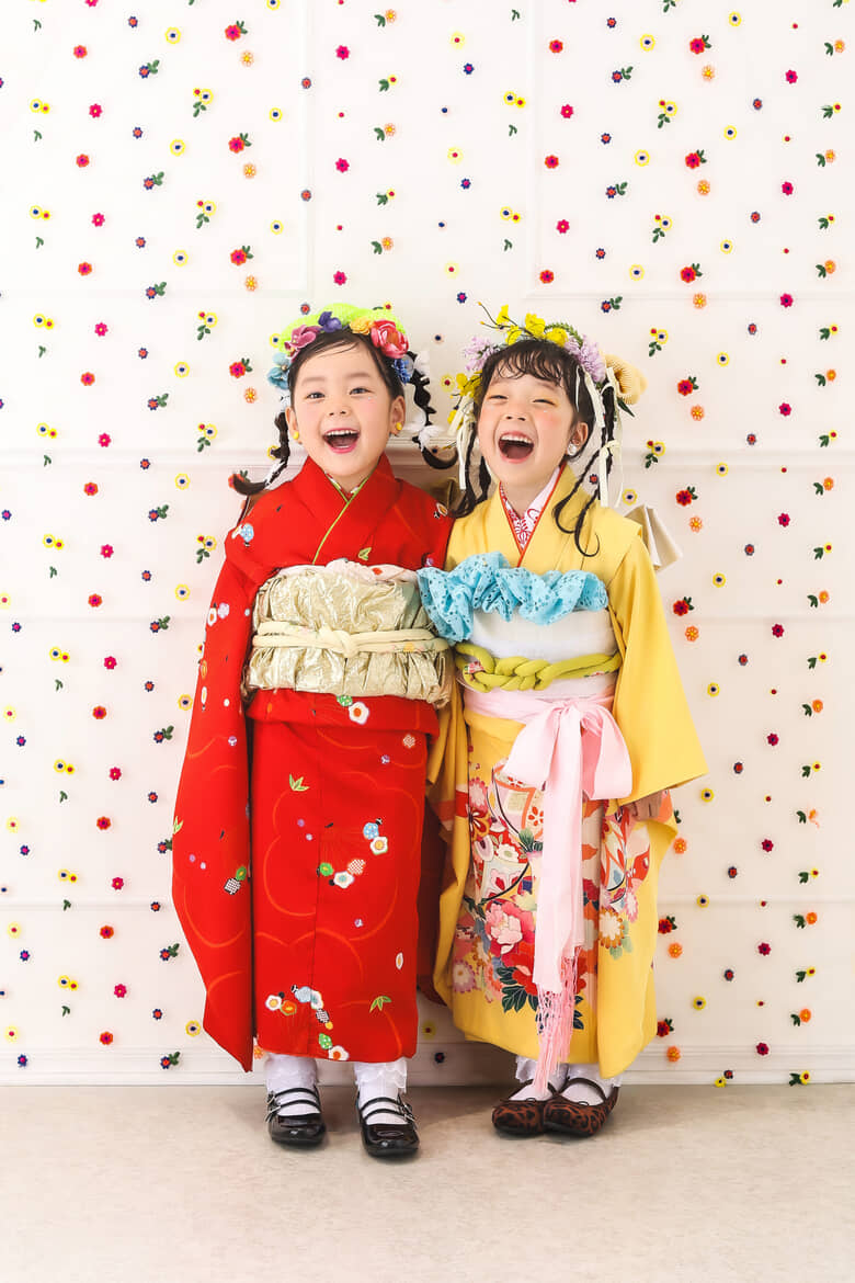 七五三モデル撮影、オリジナル衣装