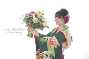 成人式　前撮り　花