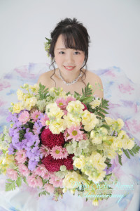 成人　前撮り　生花