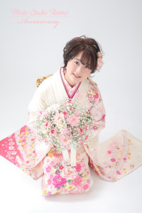 成人式　前撮り　生花