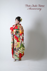 成人式　前撮り　生花　ブーケ　ヘアード