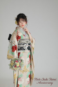 成人　前撮り　生花