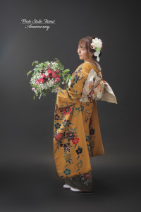 成人前撮り　生花