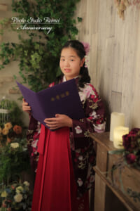 郡山 小学校 卒業式 卒袴 撮影