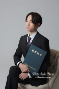 郡山　成人式　前撮り　後撮り　R5　令和５年　男子　スーツ　撮影　写真　フォトスタジオ